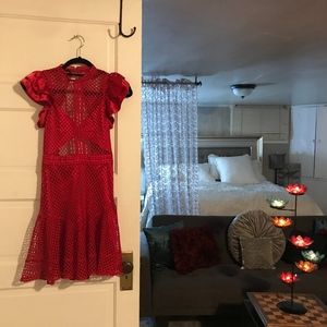 NEW with tag WANT to be NOTICED? bebe Red XS Dress